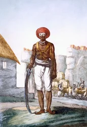 Garde armée de la tribu Brijbasis, souvent utilisée par les voyageurs comme escorte, de 